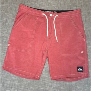 Quiksilver Amphibians Hybrid Shorts Mens 34 Red Heather Boardshorts Walk Shorts